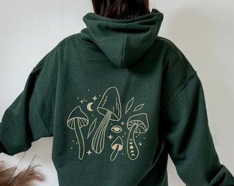 Mushroom Hoodie Trendy Hoodie Mushroom Sweater Mushroom Clothes Indie Clothes Alt Clothes Goblincore Clothing Fairycore Clothing