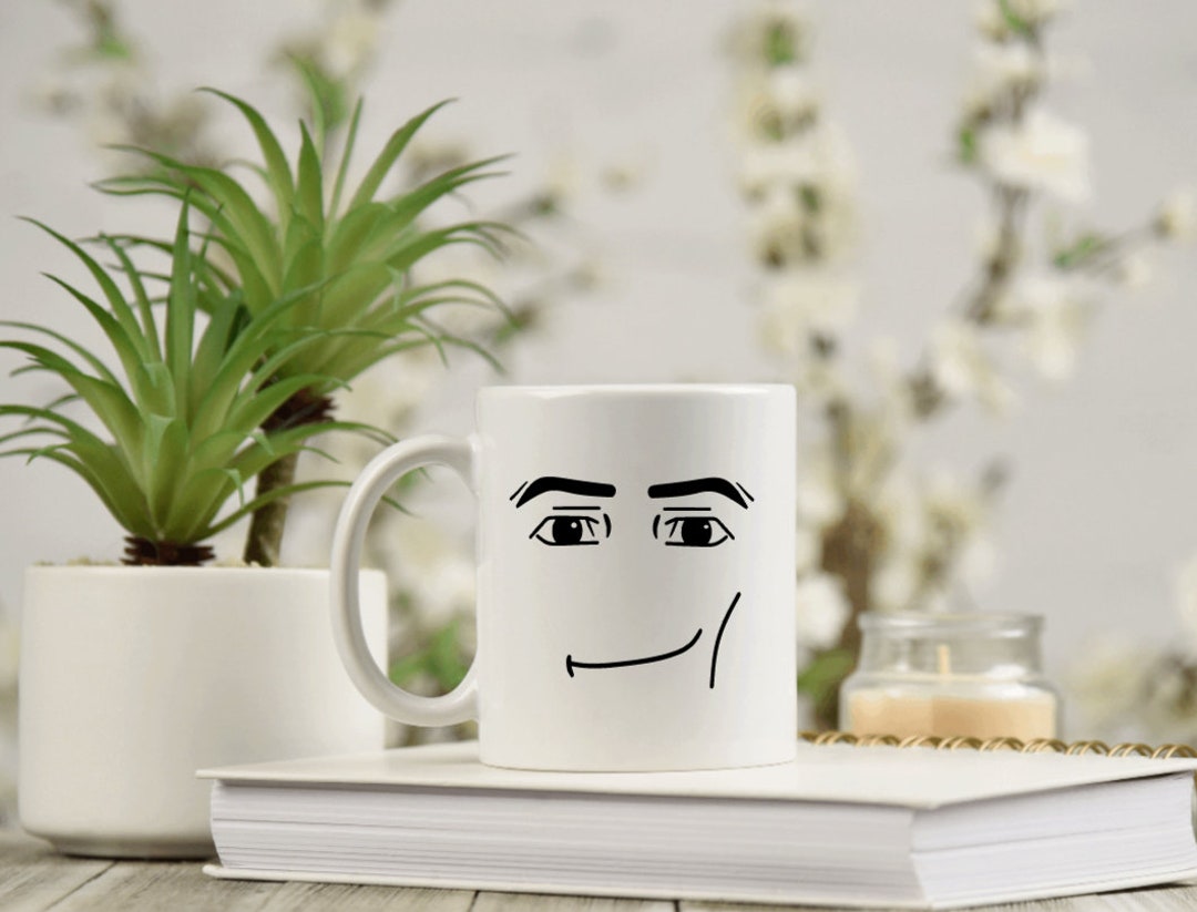 Roblox Man Face Mug. New Faces Happy Face, Girls Face, Roblox Fam