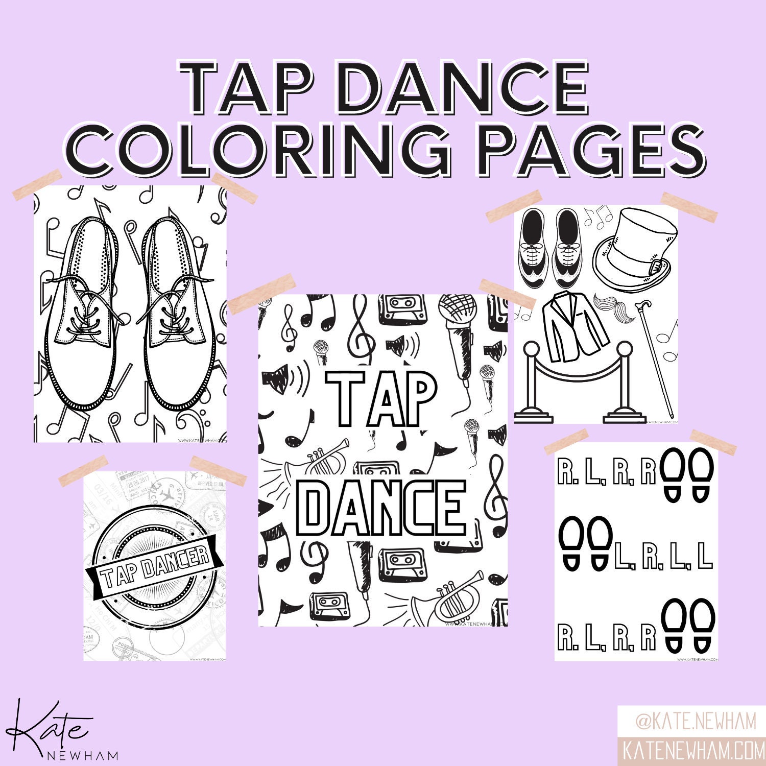 Tap Dance Coloring Pages DANCE INSPIRED All gender | Etsy