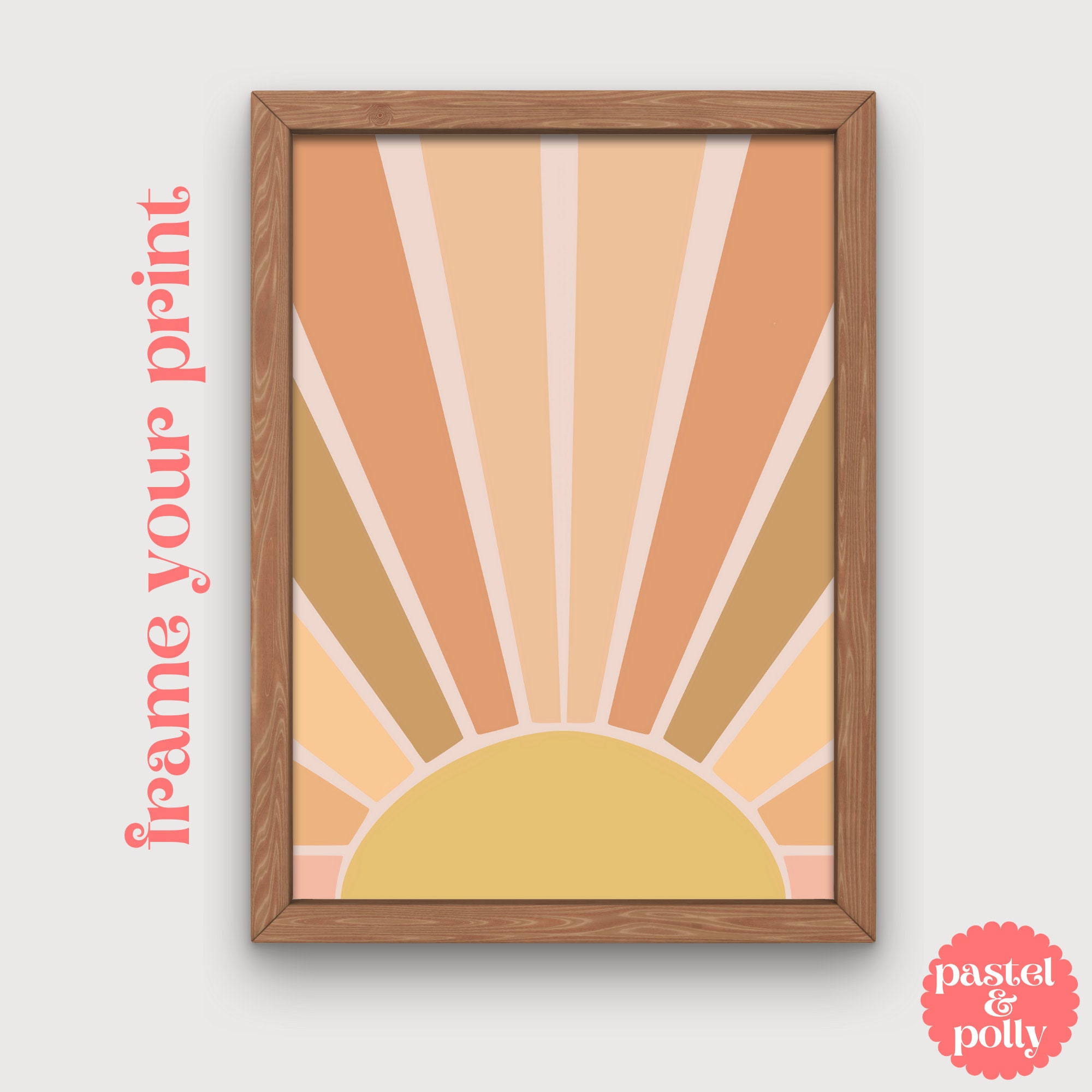 Sun Wall Art Yellow Sun Wall Hanging Sun Wall Decor Retro Etsy