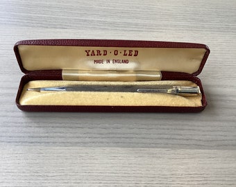 Vintage Boxed Yard O Led Engine Turned Propelling Pencil With Instructions London 1966