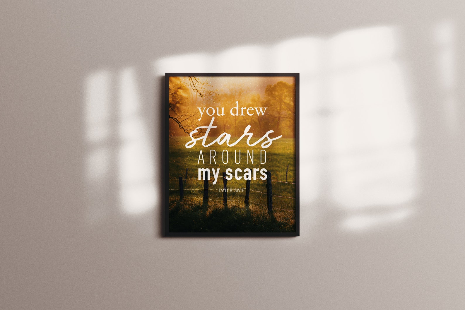 You Drew Stars Around My Scars poster Etsy