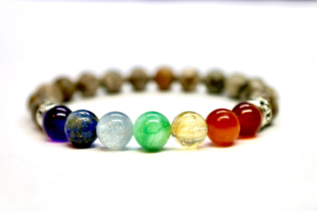 THE ULTIMATE 7 Chakra Bracelet Maifanite Medicinal Jasper Etsy