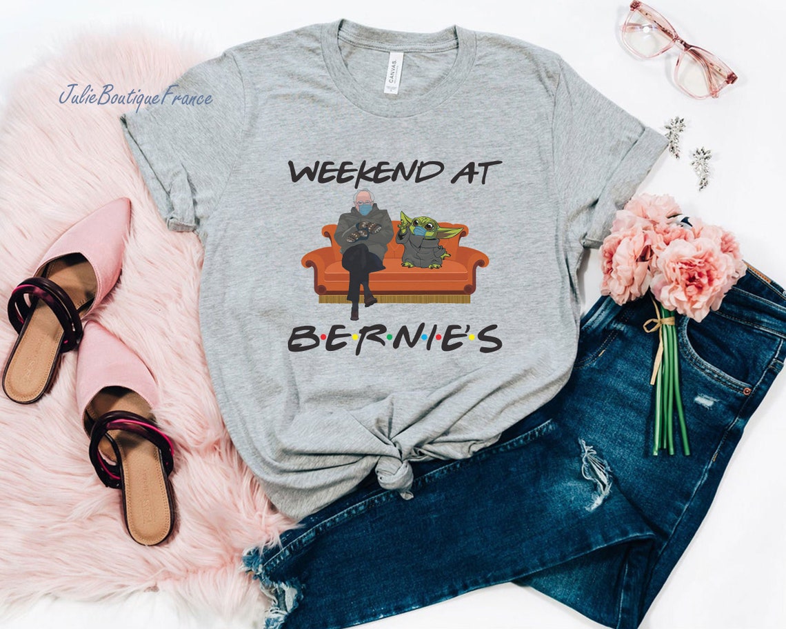 Bernie Sanders Baby Yoda Weekend At Bernie�s Shirt Yoda Etsy