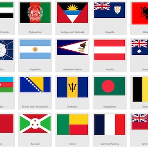 255 World Flags SVG Bundle, Country flag svg Bundle, National flag svg, Regional flag png, USA flag Svg cut files for Cricut or Silhouette