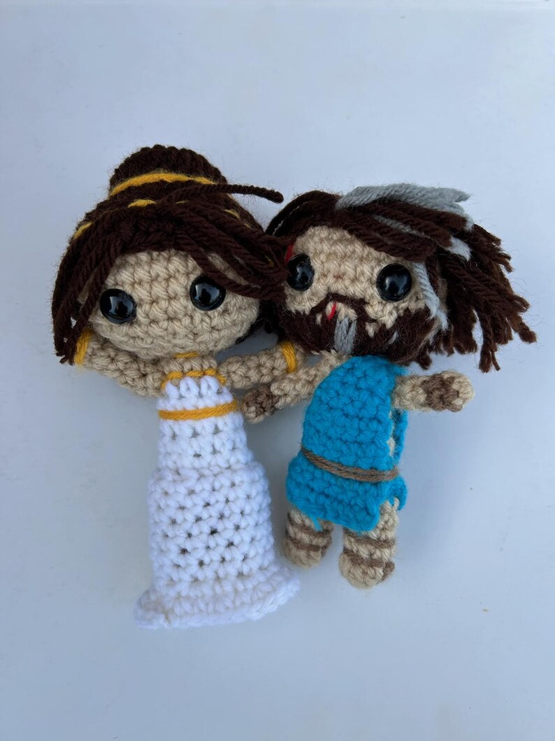 Little Mermaid Brown Skin Amigurumi Crocheted Doll image 9