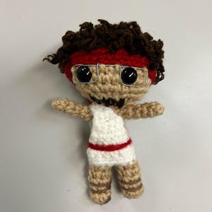 Little Mermaid Brown Skin Amigurumi Crocheted Doll image 10