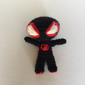 Black Spider Boy Handmade Amigurumi Crocheted Doll