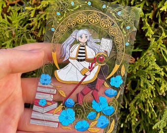 Frieren mage anime sun catcher rainbow window cling