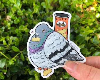 Pringles pigeon 2.5” sticker