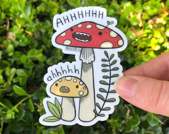 Screaming mushrooms 3” sticker