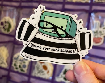 Cute robber BMO Adventure time  3” sticker