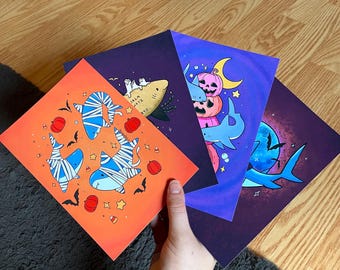 Spooky shark 5x7” prints