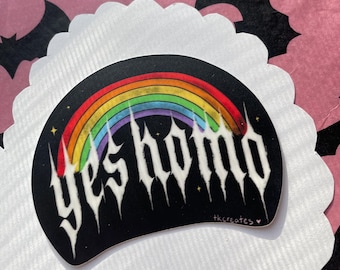 Yes homo rainbow vinyl waterproof sticker