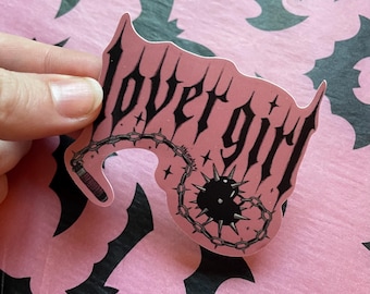 Lover girl vinyl waterproof sticker