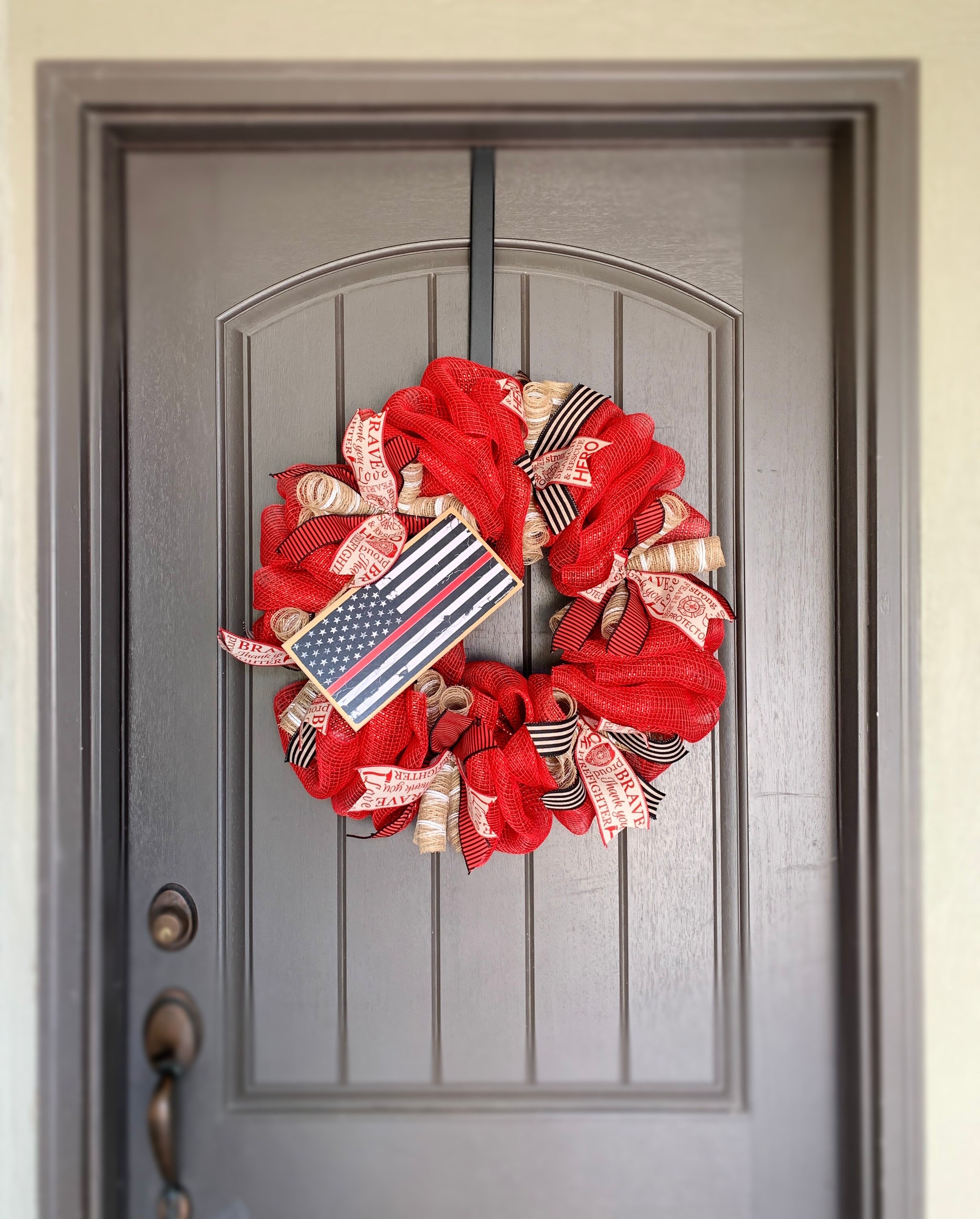 Firefighter SupportWreath Everyday Wreath Wreath for Front Door Front Door Wreath Everyday Wreath Gift Support Firemen Support Wreath