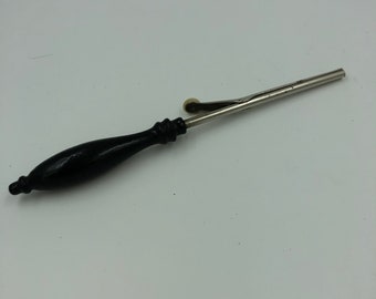 Vintage Curling Iron Wood Handle Small Barrel