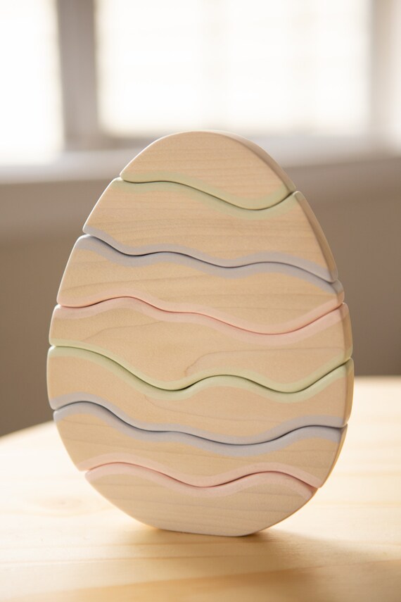 Wooden Stacking Egg 