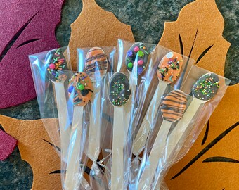Halloween Hot Cocoa Spoons-Halloween Party Favors-Hot Cocoa Spoons