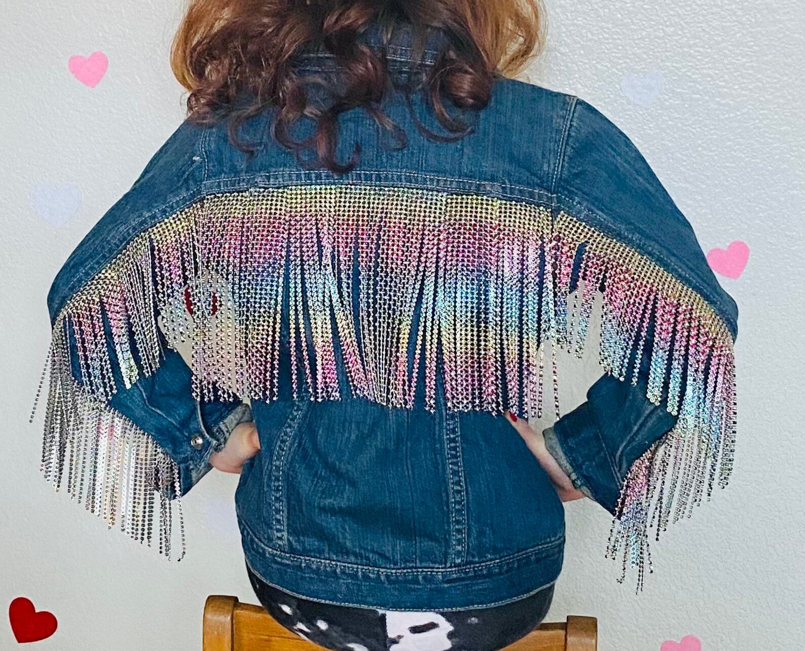 4T Rhinestone Jean JacketGirls Jean JacketRhinestone Jacket Etsy