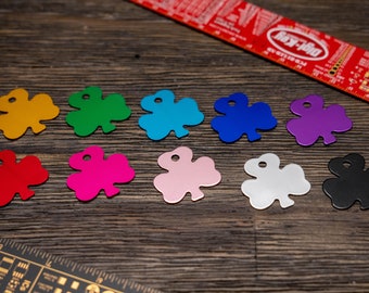 Clover Shaped Pet ID Tags - Up to 8 Lines of Custom Engraving