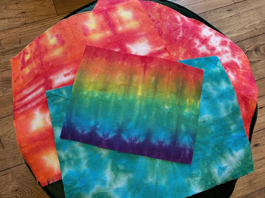 Unique Handdyed Aida Cross Stitch Fabric 16ct Various Etsy