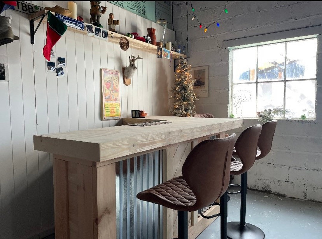 Rustic Industrial Bar/man Cave Bar/ Custom Bar/ Rustic Furniture/ - Etsy UK