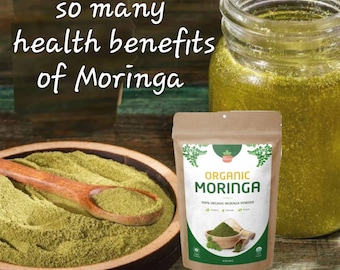 Organic Moringa Leaf Powder: USDA Certified, Non-GMO (16oz)
