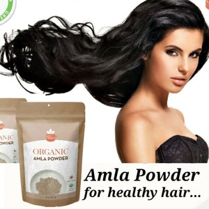Organic Amla Powder: Indian Gooseberry for Healthy Hair (8oz)