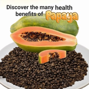 100 Papaya Seeds FREE 10 more Seeds,  Proven Sweet, Healthy, Carica, Papaya Smoothie, Discover the Many Benefits of Papaya, Free Shipping