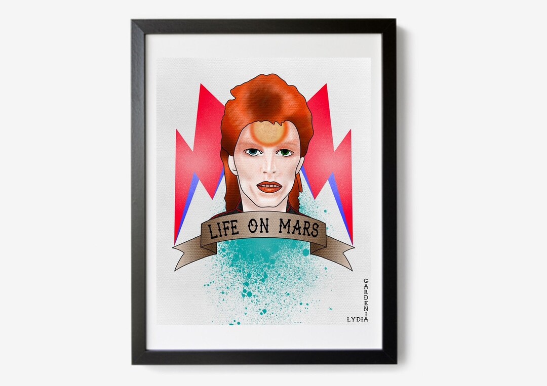 David Bowie Print, Life on Mars, Digital Download Print, Traditional ...