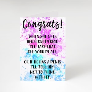 Greys Anatomy Card, Grußkarte, Christina Yang, Schwangerschaftsankündigung, Babyparty Karte, echte Karte, Grußkarte