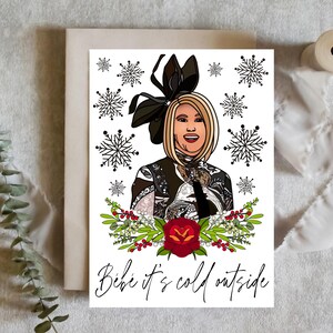 Carte de Noël du ruisseau Schitts, parce qu'il fait froid dehors, saint schitt, carte amusante, félicitations festives, carte physique, carte de rose Moira