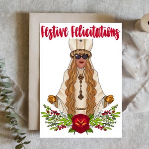 Biglietto di Natale Schitts Creek, Buon Natale Bebe, Santo Schitt, biglietto divertente, felicitazioni festive, biglietto digitale, biglietto Moira Rose