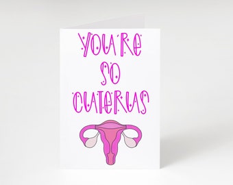Hysterectomy Get Well Card, Cuterus Pun