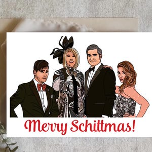 Carte de Noël de Schitts Creek, joyeux schittmas, m, saint schitt, carte drôle, félicitations festives, carte physique, pélican mécontent, Moira