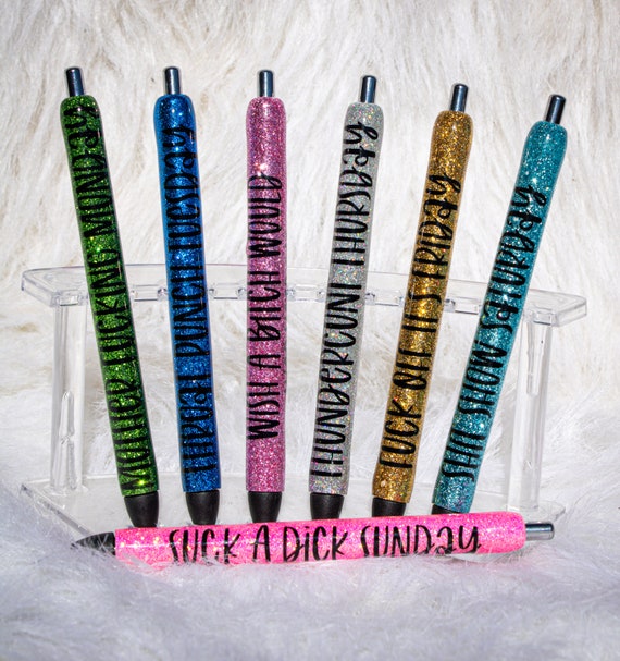 Swear Days of the Week Glitter Pen Set Effing Days of the 