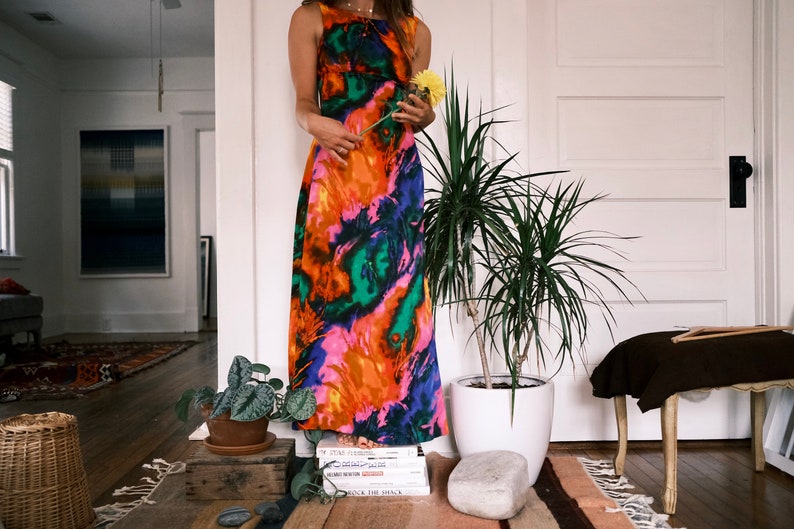 Hawaiian Traditional Maxi Dress Size XS.