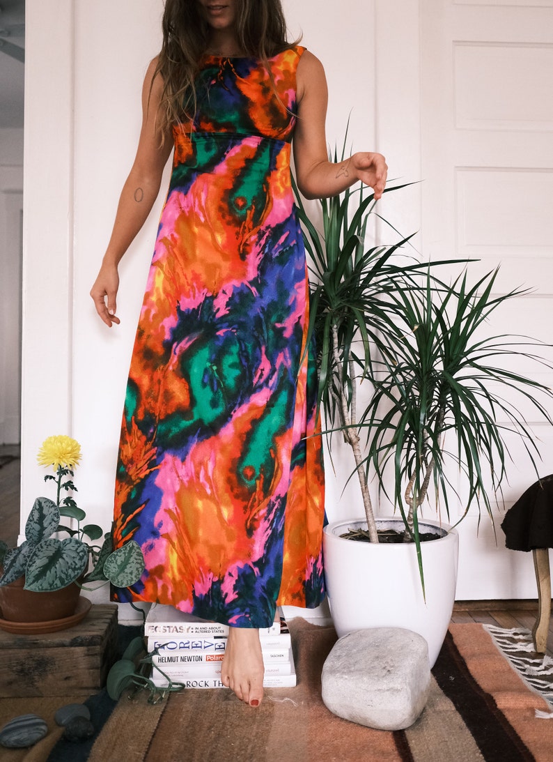 Hawaiian Traditional Maxi Dress Size XS.