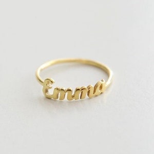 14k Name Ring,Personalized Gifts,Custom Name Ring,Personalized Ring in Sterling Silver,Gold and Rose Gold,QW19