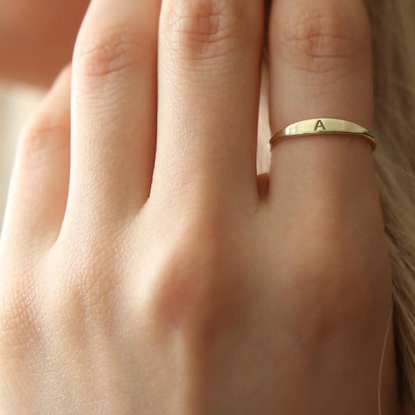 Initial Ring - Etsy