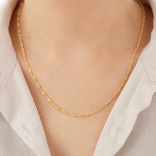 Hersteller Großhanl 9K 14K 18K Gold Singapur Kette Gold Kette