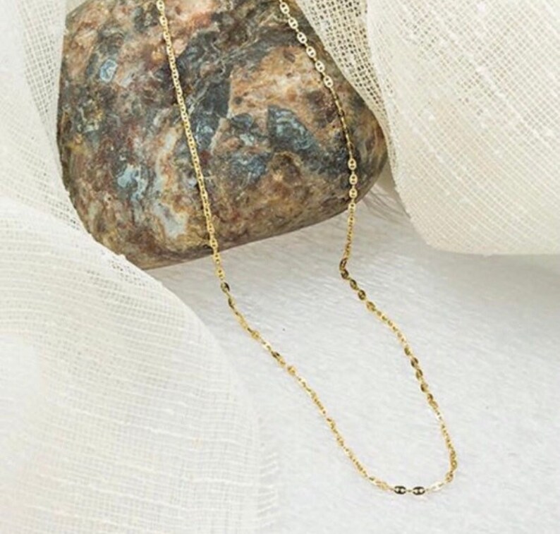 14k Gold Sparkle Chain Necklacegold Filled Chainglitter Etsy