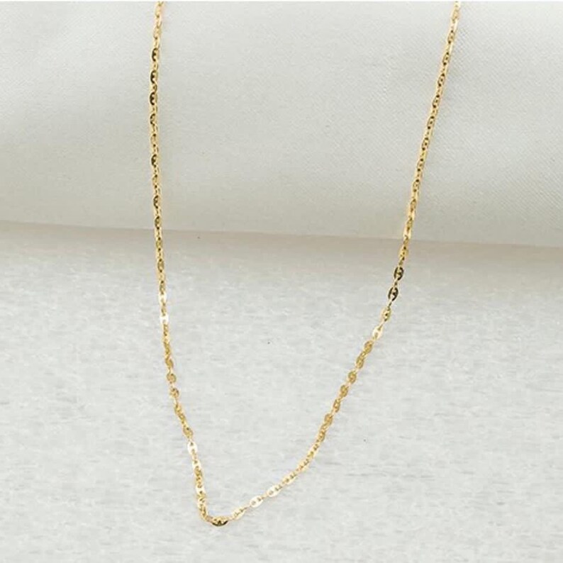 14k Gold Glitter Chain Necklacegold Filled Chainsparkle Etsy