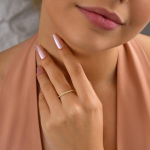 Engagement Rings, Micro Pave Ring, Wedding Bands Women, Eternity Gold Full Round Gift For Her, QW04
