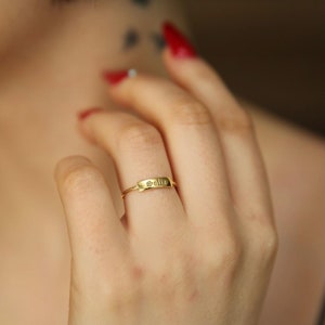 Dainty Bar Ring,Personalized Date Ring,Initials Ring,Personalized Ring,Promise Ring,QW22
