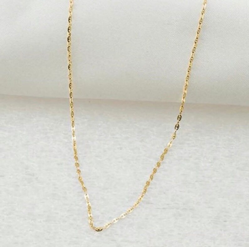 14k Gold Sparkle Chain Necklacegold Filled Chainglitter Etsy