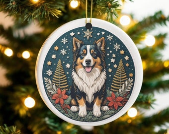 Hund Ornament, Australian Shepherd Ornament Weihnachtsbaum Hund Ornament Geschenk für Hund Mama Haustier Ornament, Weihnachten Australian Shepherd Ornament