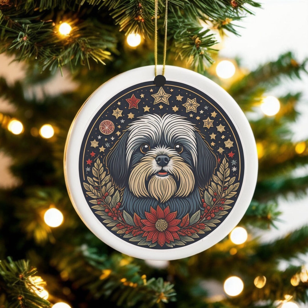 Dog Ornament, Shih Tzu Ornament, Christmas Tree Dog Ornament, Gift for
