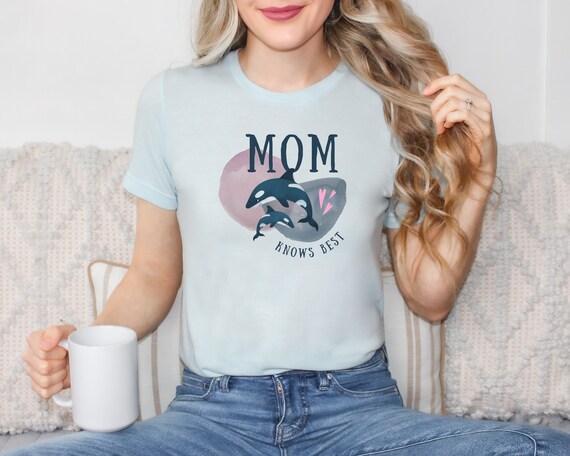 Cute Mom And Baby Orca Whale T-Shirt Killer Whale Tee Shirt Cute Mom And Baby Orca Whale T-Shirt Killer Whale Tee Shirt